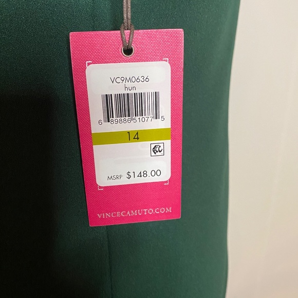 NWT Vince Camuto women’s forrest green sleeveless dress size 14 - Picture 8 of 14